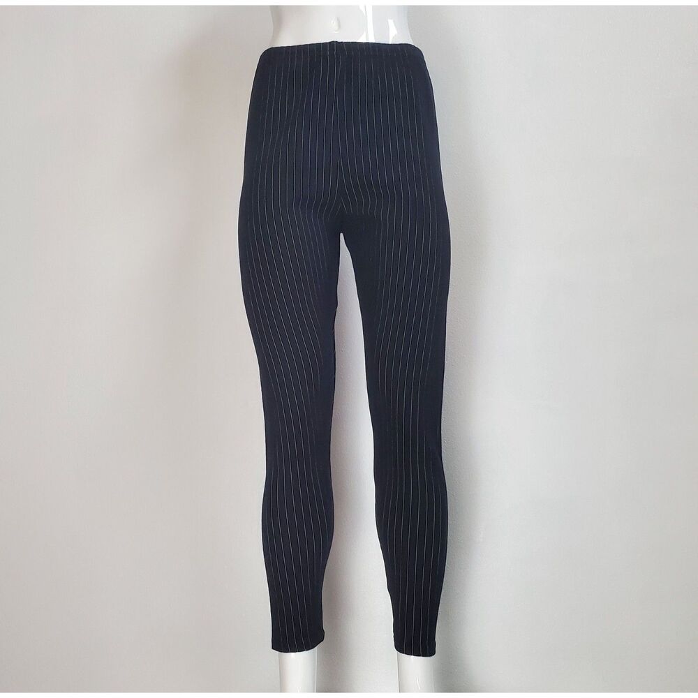 Vintage 90s Vintage Studio Black Pinstripe Leggings